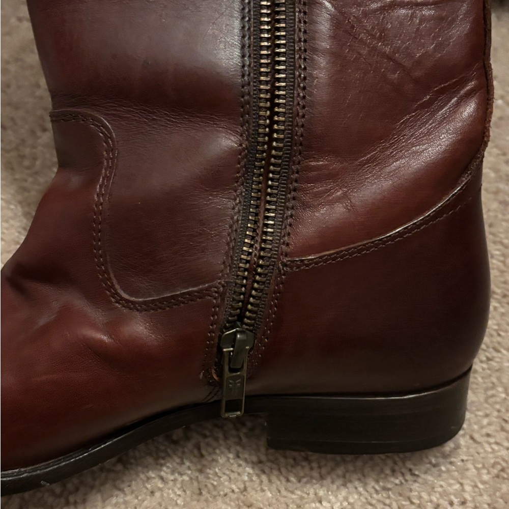 Frye Women's Extended Calf Melissa Button Leather Boots - Picture 10 of 12